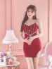 画像14: XSサイズあり【ANGEL R/エンジェルアール】バストレースアップ/ Vウエスト/ ビジュー/ ワンカラー/ シアー/ タイト/ ミニドレス/ キャバドレス[OF2]