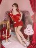 画像14: XSサイズあり【ANGEL R/エンジェルアール】リボンオフショルダー/ パールチェーン/ ツイード/ セパレート/ マイクロミニドレス/ キャバドレス[OF2]