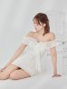 ホワイト　モデル：三上悠亜　身長：159cm　着用サイズ：Sサイズ