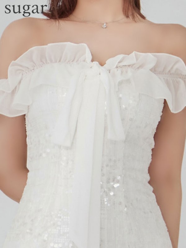 ホワイト　モデル：三上悠亜　身長：159cm　着用サイズ：Sサイズ