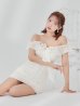 ホワイト　モデル：三上悠亜　身長：159cm　着用サイズ：Sサイズ