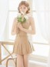 ベージュ　モデル：明日花キララ　身長：162cm　着用サイズ：Sサイズ