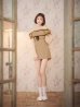 ベージュ　モデル：れみれみ　身長：163cm　着用サイズ：Sサイズ