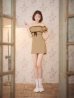 ベージュ　モデル：れみれみ　身長：163cm　着用サイズ：Sサイズ