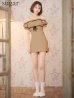ベージュ　モデル：れみれみ　身長：163cm　着用サイズ：Sサイズ