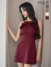 ワインレッド　モデル：まおちゃる　身長：158cm　着用サイズ：Sサイズ
