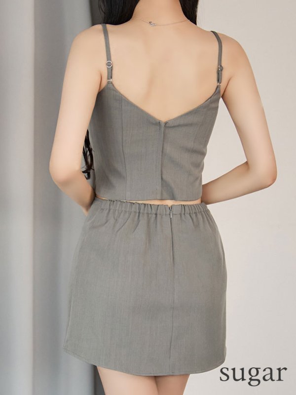 グレー　モデル：まおちゃる　身長：158cm　着用サイズ：Sサイズ