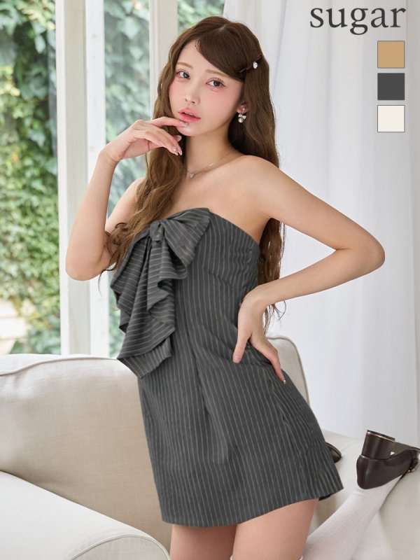 グレー　モデル：るりぴ　身長：165cm　着用サイズ：Sサイズ