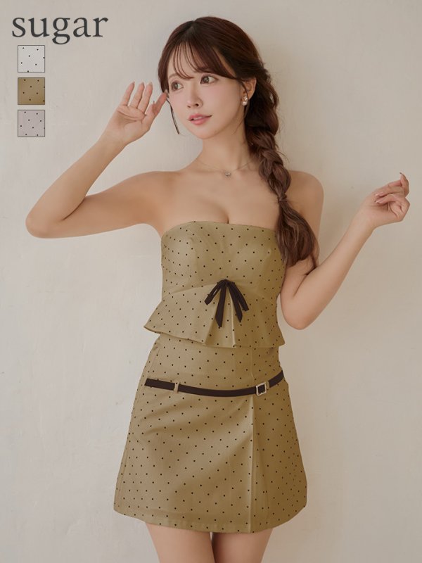 ベージュ モデル：三上悠亜　身長：159cm　着用サイズ：Sサイズ