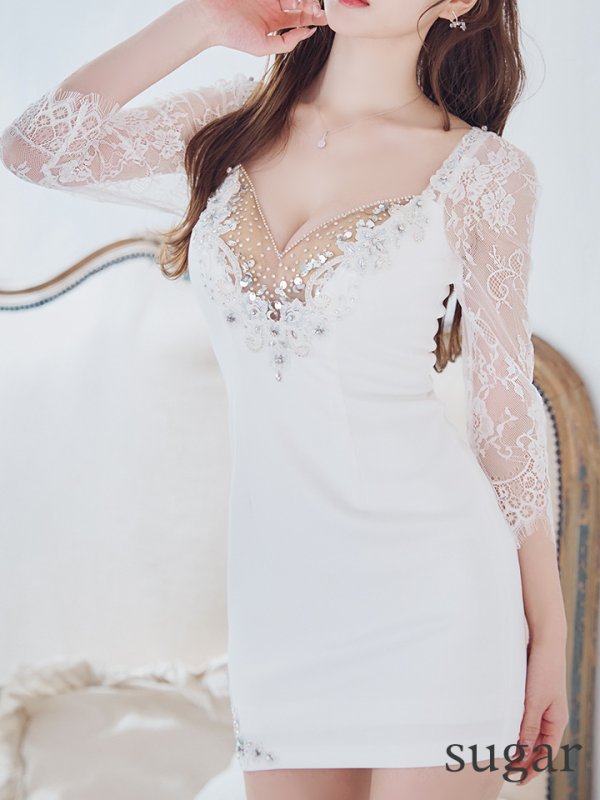 ホワイト  モデル:ゆめ 身長:160cm 着用サイズ:Sサイズ