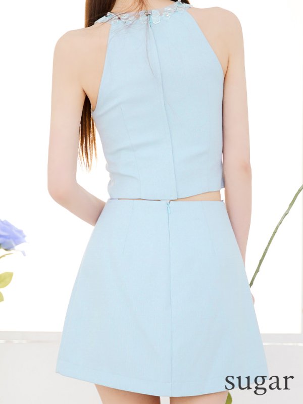 ブルー モデル:ゆめ 身長:160cm 着用サイズ:Sサイズ