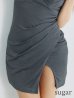 グレー　モデル：如月れい　身長：156cm　着用サイズ：Sサイズ