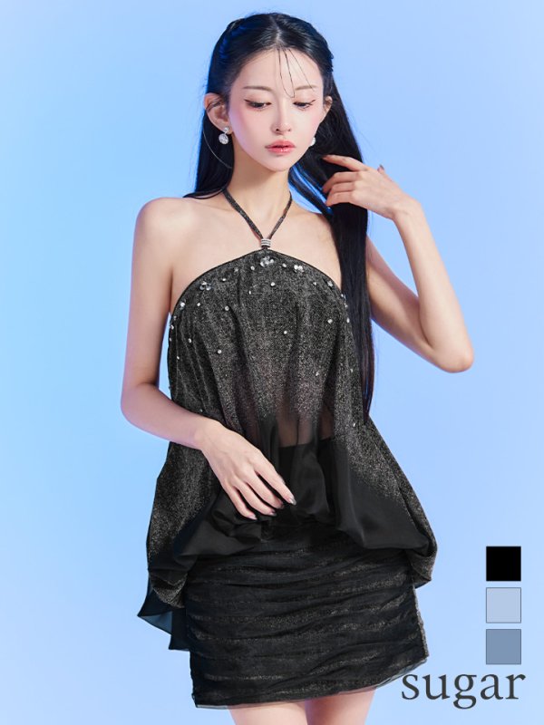 ブラック　モデル：まおちゃる　身長：158cm　着用サイズ：Sサイズ