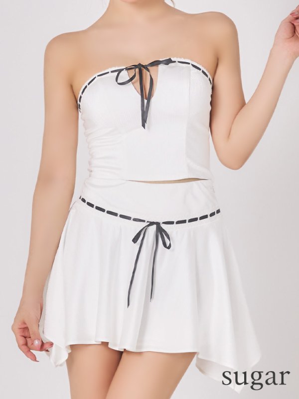 ホワイト モデル：三上悠亜　身長：159cm　着用サイズ：Sサイズ