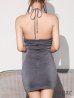 グレー モデル：如月れい　身長：156cm　着用サイズ：Sサイズ
