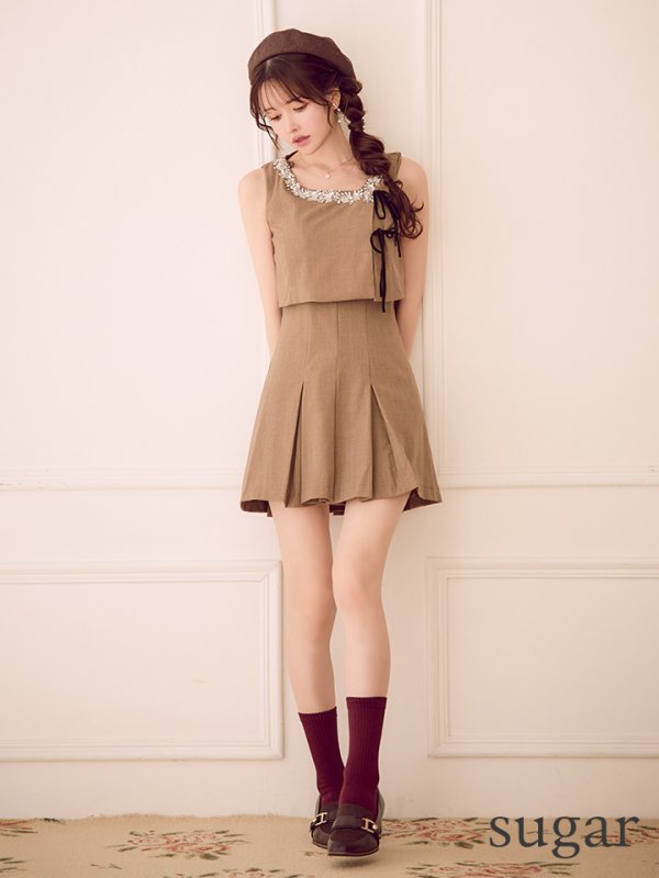 モカベージュ モデル：ゆめ　身長：160cm　着用サイズ：Sサイズ