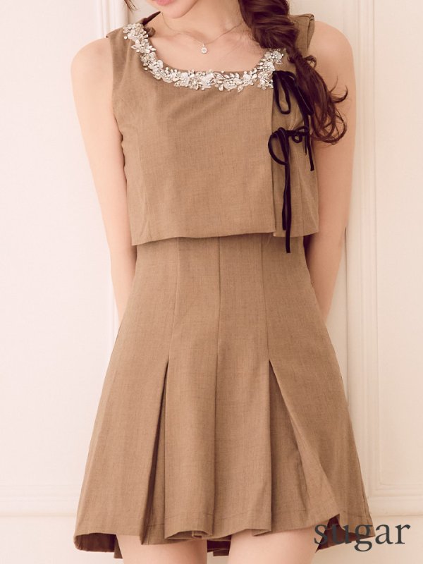 モカベージュ モデル：ゆめ　身長：160cm　着用サイズ：Sサイズ