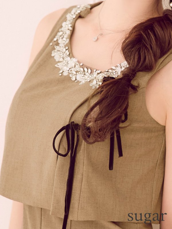 モカベージュ モデル：ゆめ　身長：160cm　着用サイズ：Sサイズ