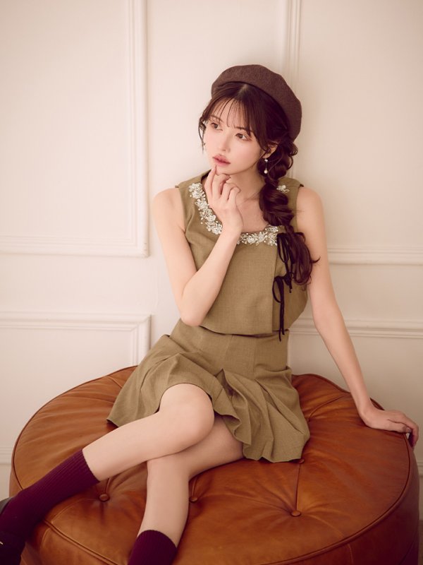 モカベージュ モデル：ゆめ　身長：160cm　着用サイズ：Sサイズ