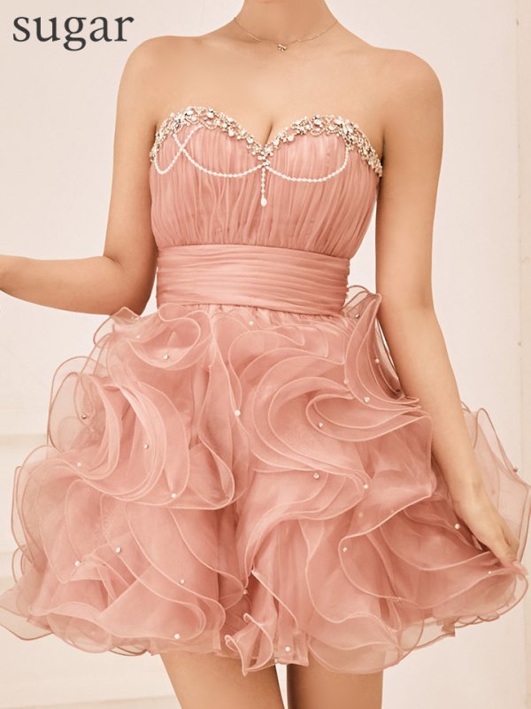 ピンク　モデル：三上悠亜　身長：159cm　着用サイズ：Fサイズ