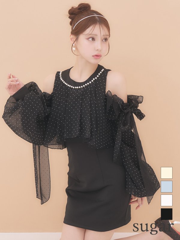 ブラック モデル：ももか　身長：156cm　着用サイズ：Sサイズ