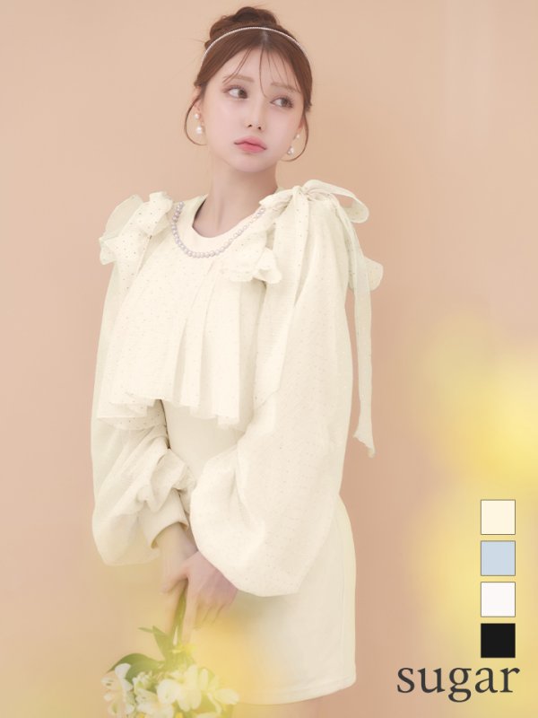アイボリー モデル：ももか　身長：156cm　着用サイズ：Sサイズ