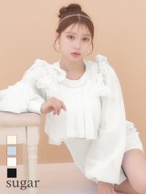 XSサイズあり【ANGEL R/エンジェルアール】ロングスリーブ/ 2way/ パフスリーブデザイン/ ショルダーリボン/ マイクロミニ/ タイト/ ミニドレス/ キャバドレス[OF2]