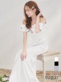 【ANGEL R/エンジェルアール】 フリルスリーブ/ オフショル/ バストチャーム/ ロングドレス/ キャバドレス[OF2]【一部予約商品/7月中旬-7月下旬発送予定】
