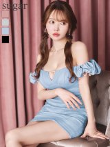 【予約商品/5月中旬-5月下旬発送予定】sugarオリジナルカラー・XSサイズあり【ANGEL R/エンジェルアール】ベアトップ/ スリーブ/ Vカット/ パール/ ラメ/ マイクロミニ/ タイト/ ミニドレス/ キャバドレス[OF2]