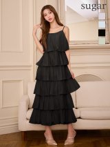 【ANGEL R/エンジェルアール】ティアード/ キャミ/ フレア/ ワンピース/ ロングドレス[OF2]