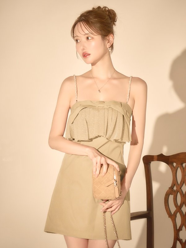 ベージュ モデル：ゆめ　身長：160cm　着用サイズ：Sサイズ