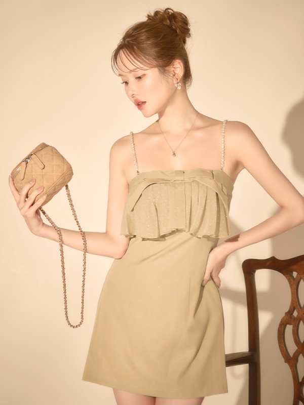 ベージュ モデル：ゆめ　身長：160cm　着用サイズ：Sサイズ