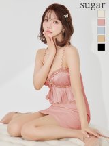【予約商品/7月上旬-7月中旬発送予定】【ANGEL R/エンジェルアール】ベアトップ/ クロスショルダー/ キャミソール/ 3way/ フリル/ フレア/ マイクロミニドレス/ キャバドレス[OF2]