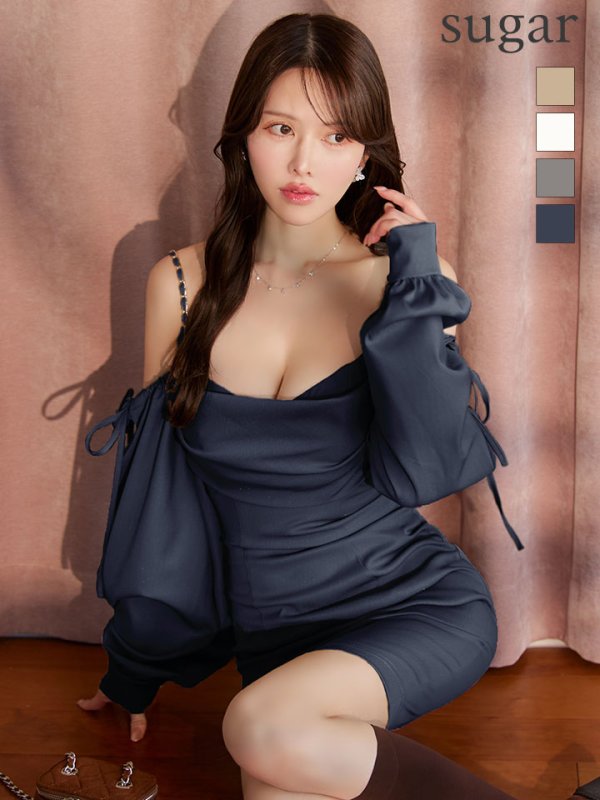 ネイビー　モデル：ゆめ　身長：160cm　着用サイズ：Sサイズ