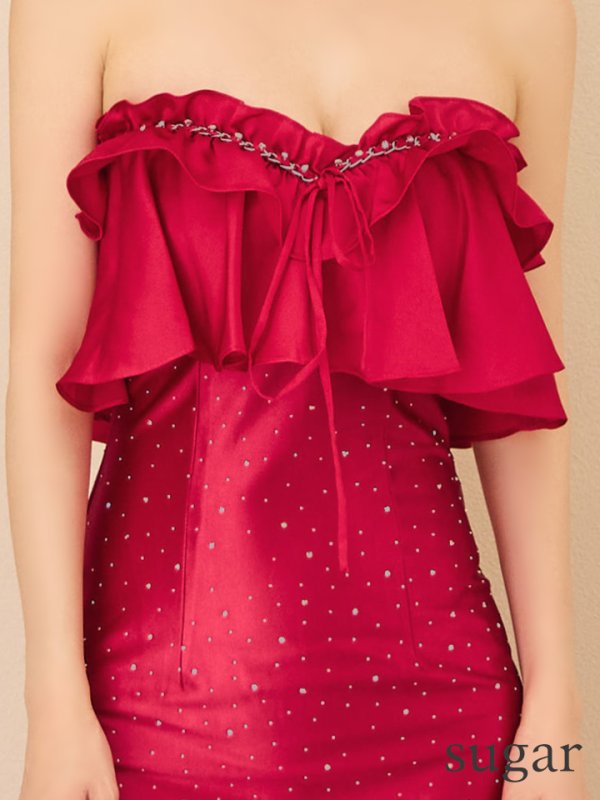 レッド モデル:ゆめ 身長:160cm 着用サイズ:Sサイズ