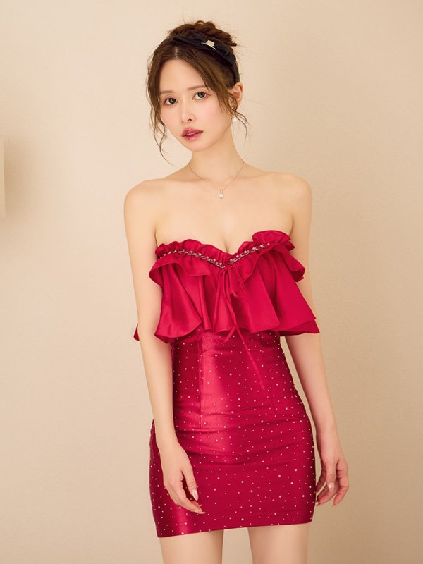 レッド モデル:ゆめ 身長:160cm 着用サイズ:Sサイズ