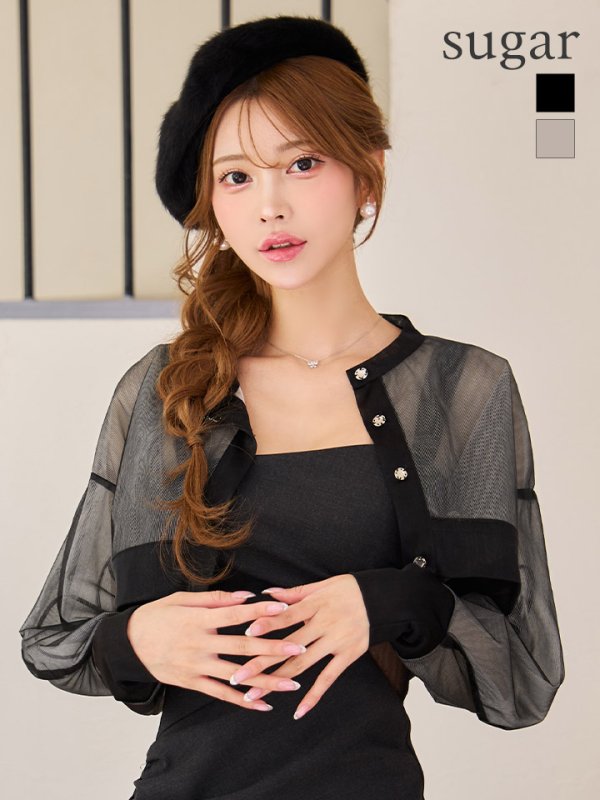 ブラック モデル：るりぴ　身長：165cm　着用サイズ：Fサイズ