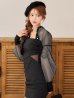 ブラック モデル：るりぴ　身長：165cm　着用サイズ：Fサイズ