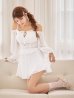 ホワイト　モデル：まりん　身長：164cm　着用サイズ：Sサイズ