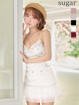 XSサイズあり【ANGEL R/エンジェルアール】メッシュ/ ビジュー/ フレア/ マイクロミニドレス/ キャバドレス[OF2]