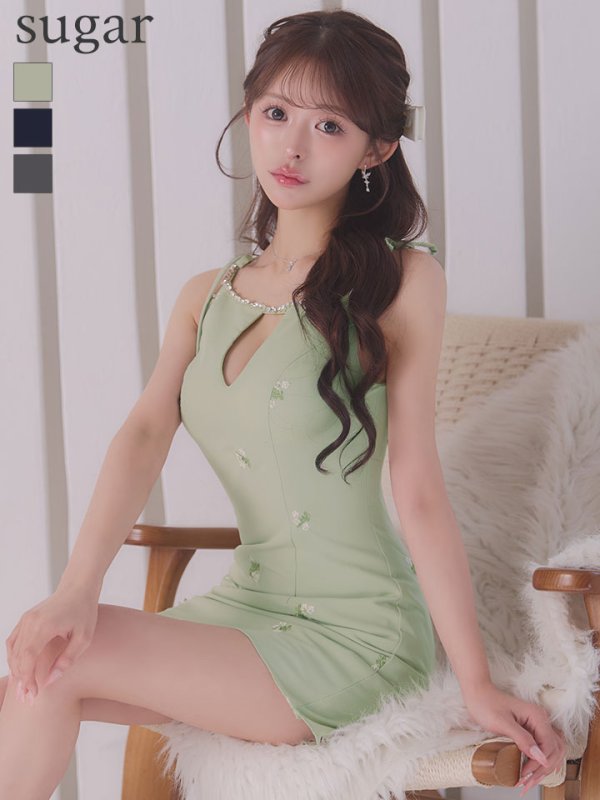 ミントグリーン　モデル：かるあ　身長：156cm　着用サイズ：Sサイズ