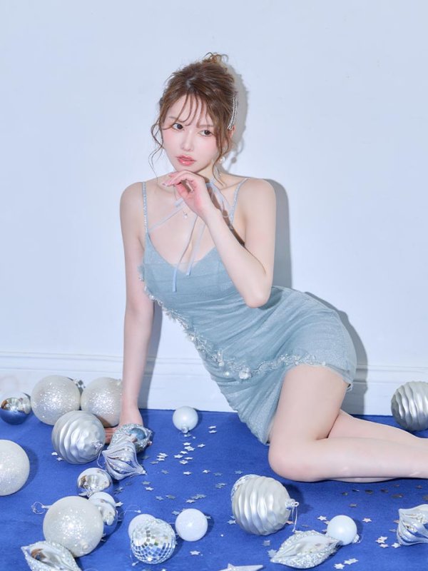 ブルー　モデル：ゆめ　身長：160cm　着用サイズ：Sサイズ