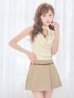 アイボリー×ベージュ　モデル：カルア　身長156cm　着用サイズ：Sサイズ