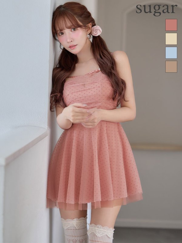 ピンク　モデル：三上悠亜　身長：159cm　着用サイズ：Sサイズ