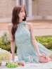 ブルー　モデル：天海りこ　身長：156cm　着用サイズ：Sサイズ