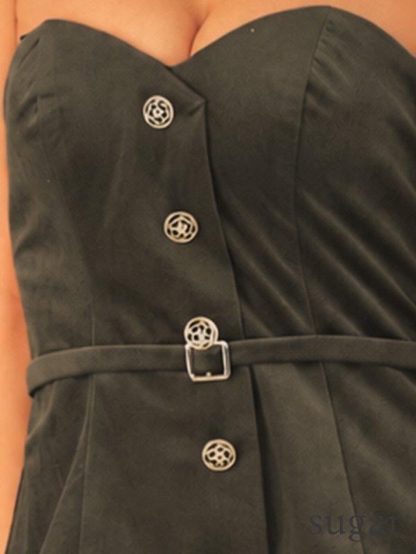 チャコールグレー　モデル：天海りこ　身長：156cm　着用サイズ：Sサイズ