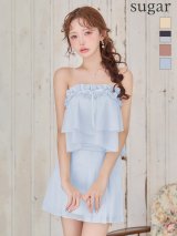 XSサイズあり【ANGEL R/エンジェルアール】ドットデザイン/ シフォン/ シースルー/ リボン/ フレア/ マイクロミニドレス/ キャバドレス[OF2]