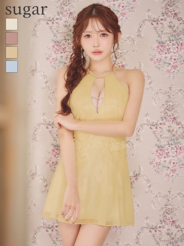 イエロー　モデル：りな　身長：160cm　着用サイズ：Sサイズ