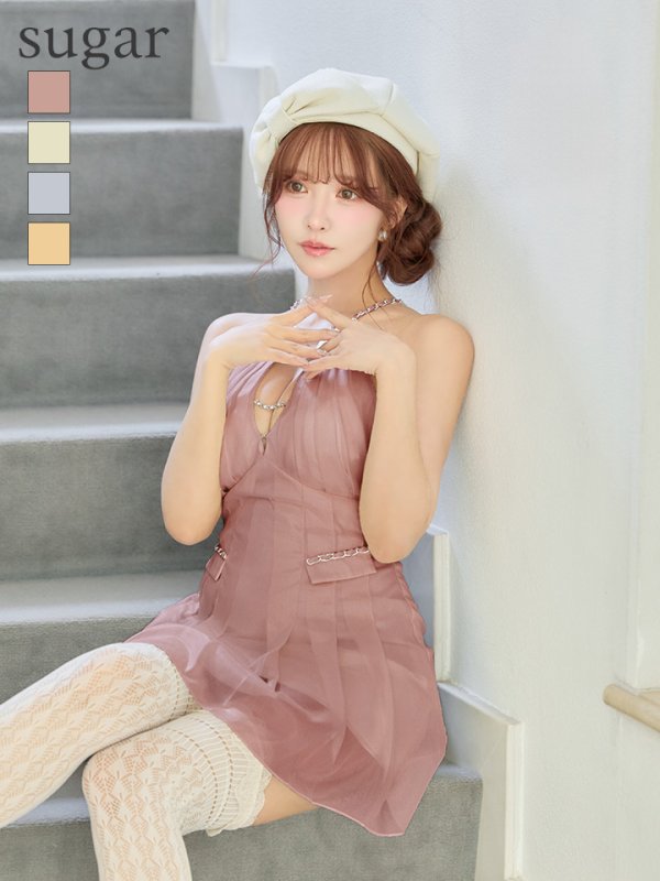 ピンク　モデル：三上悠亜　身長：159cm　着用サイズ：Sサイズ