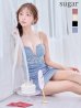 ブルー　モデル：りな　身長：160cm　着用サイズ：Sサイズ